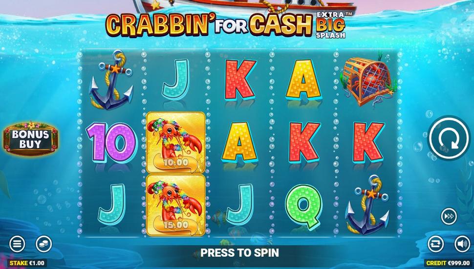 Crabbin for Cash Extra Big Splash slot gameplay