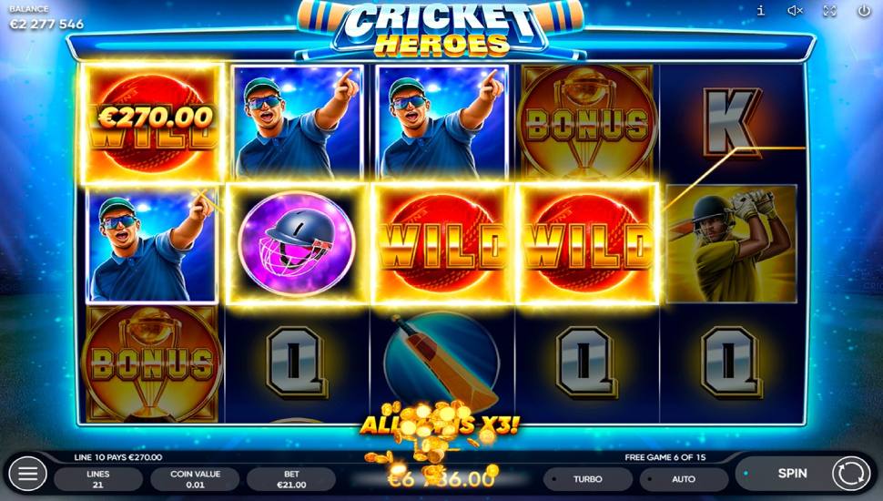  Cricket Heroes Slot - Review, Free & Demo Play
