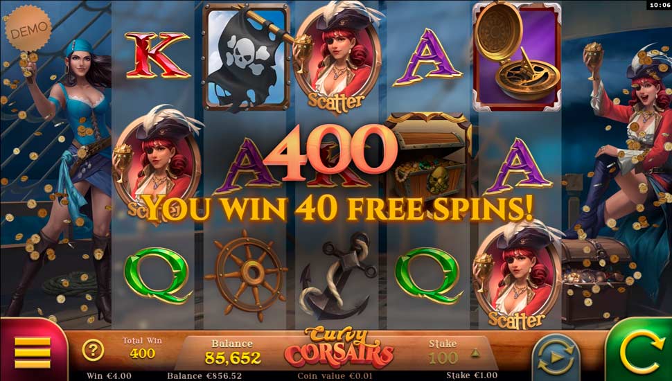 Curvy Corsairs slot Free Spins
