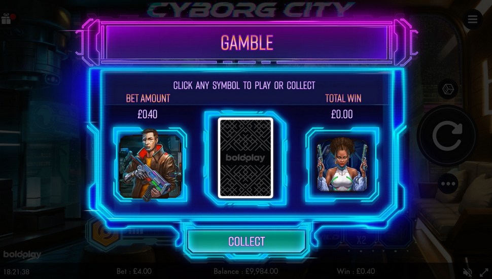Cyborg City slot Gamble Feature