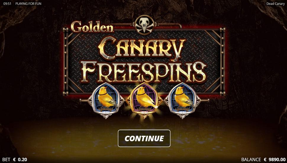 Dead Canary Slot - Golden Canary Freespins