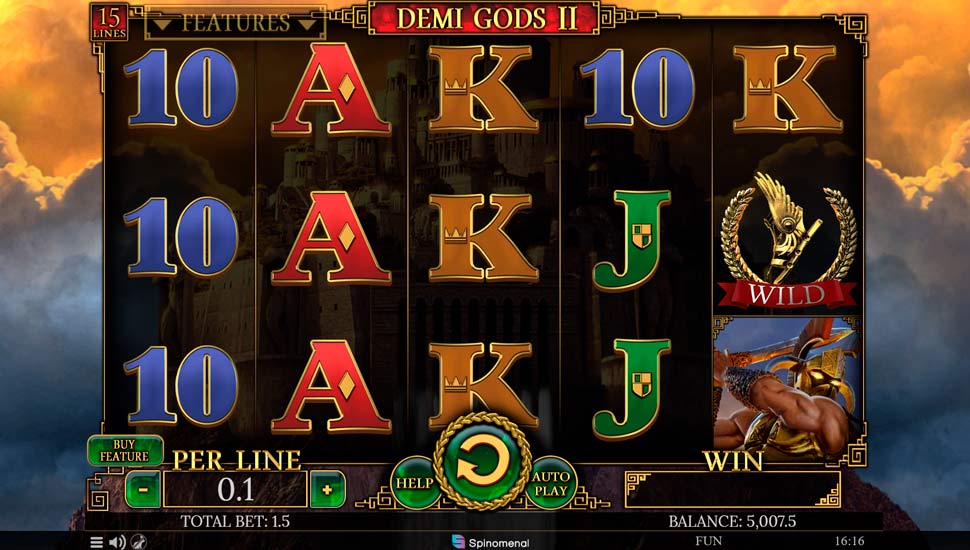 Demi Gods II 15 Lines Slot - Review, Free & Demo Play preview