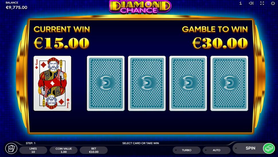 Diamond Chance Slot - Gamble Feature