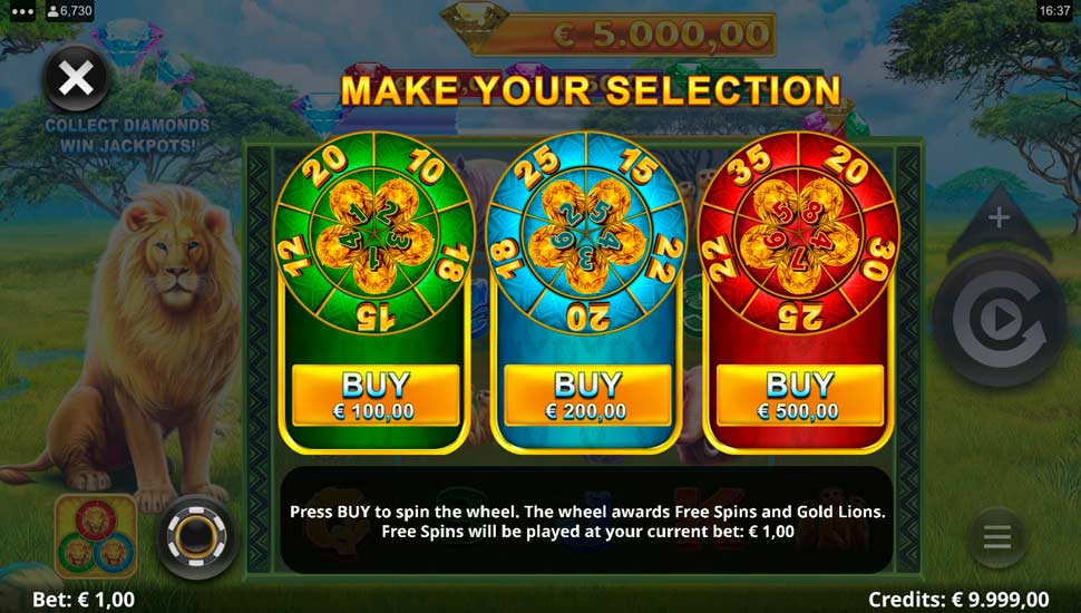 Diamond king gold slot - bonus buy