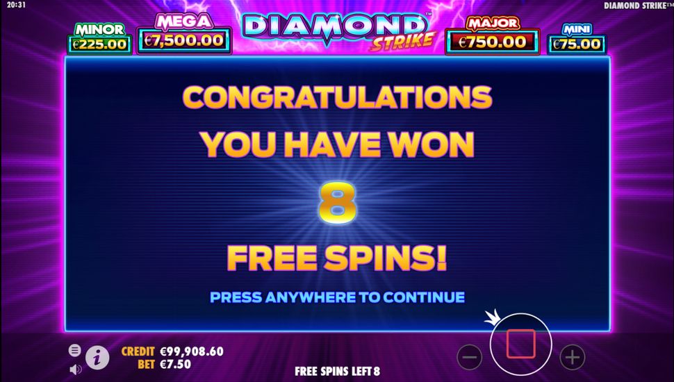 Diamond Strike Slot - Free Spins