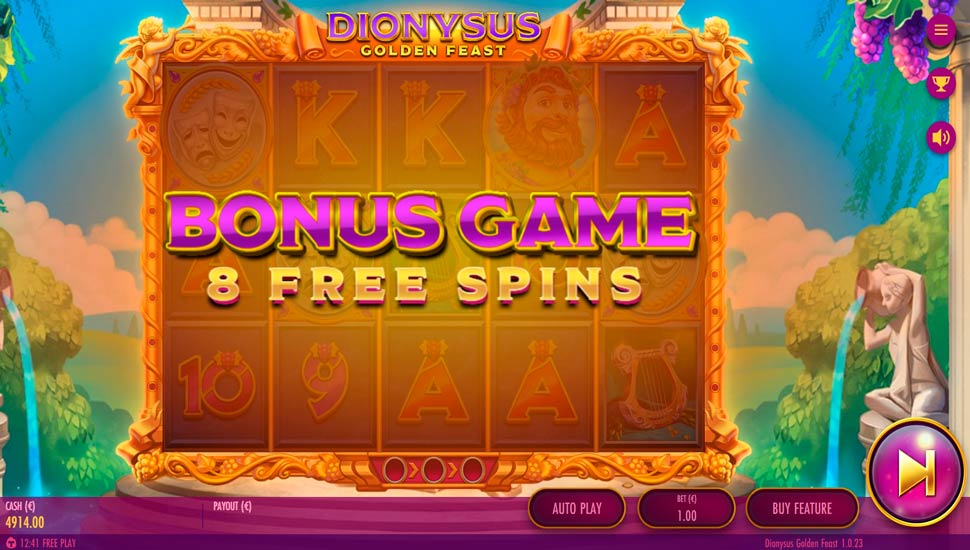 Dionysus Golden Feast slot Free Spins