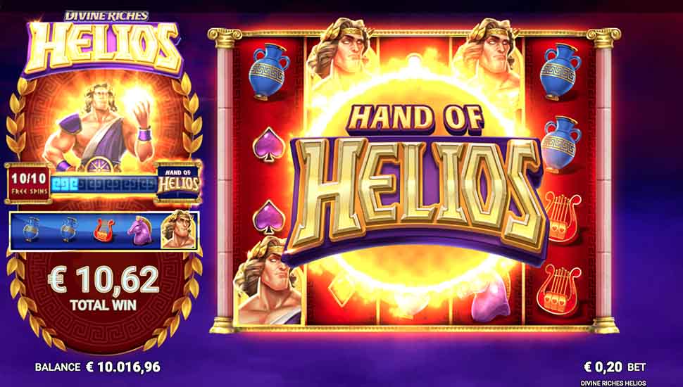 Divine Riches Helios slot Hand of Helios