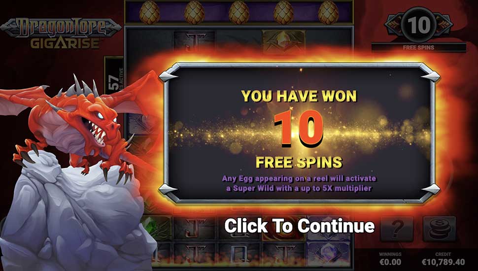 Dragon Lore Gigarise slot free spins