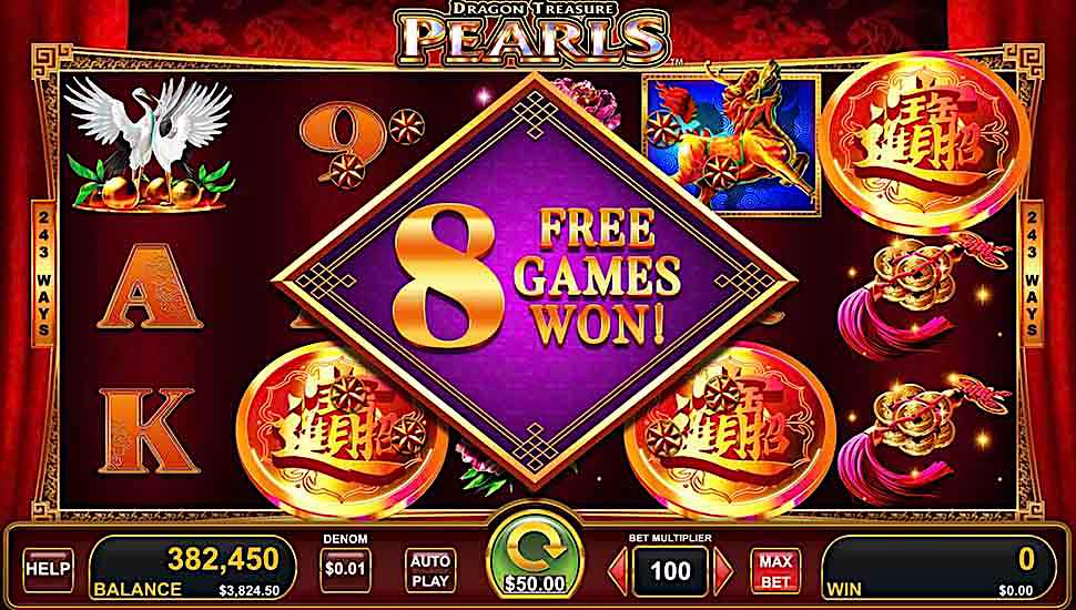 Dragon Treasure Pearls slot free spins