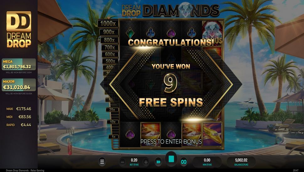 Dream Drop Diamonds Slot - Free Spins