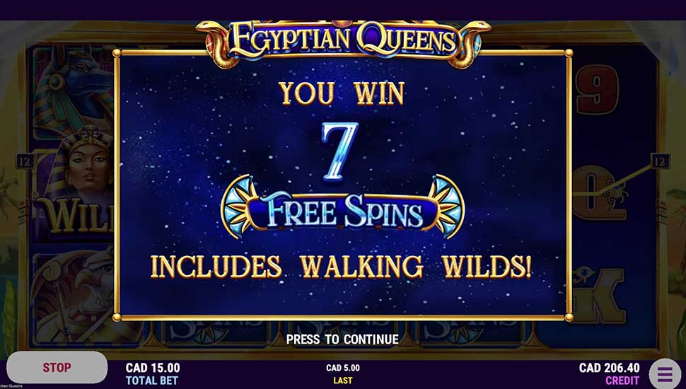 Egyptian Queens slot free spins