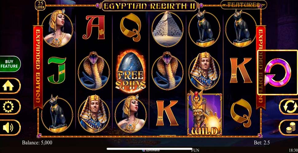 Egyptian Rebirth II Expanded Edition slot mobile