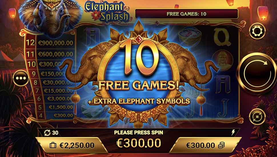 Elephant Splash slot free spins