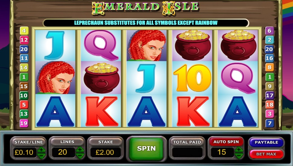 Emerald Isle Online Slot by CryptoLogic preview