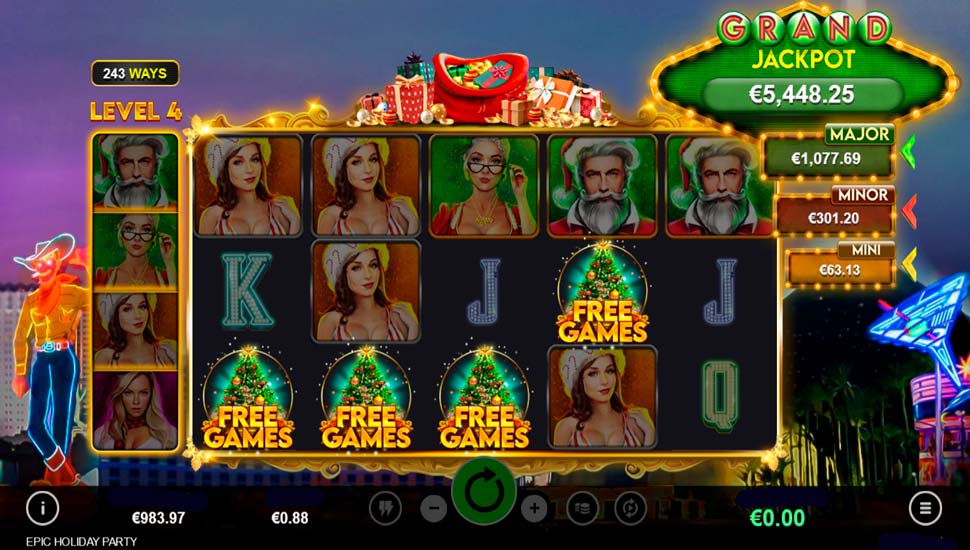 Epic holiday party slot - Free Spins