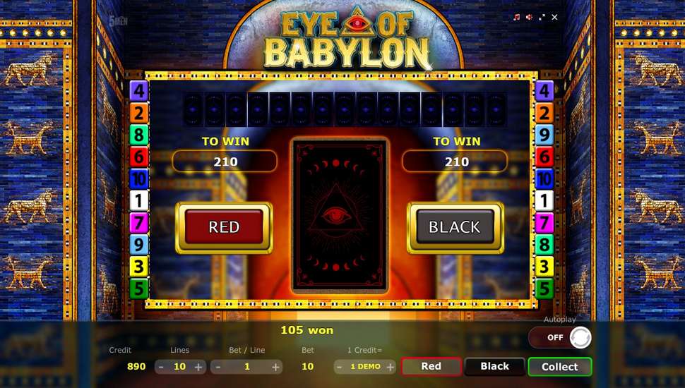 Eye of Babylon Slot - Gamble Feature
