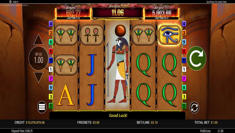 Eye of Horus The Golden Tablet Jackpot King