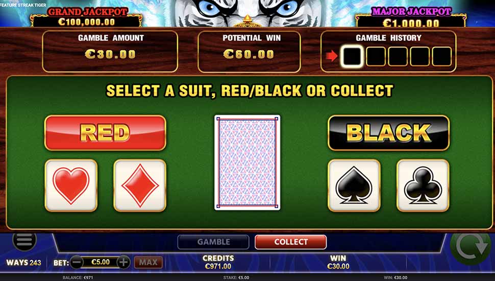 Feature Streak Tiger slot gamble