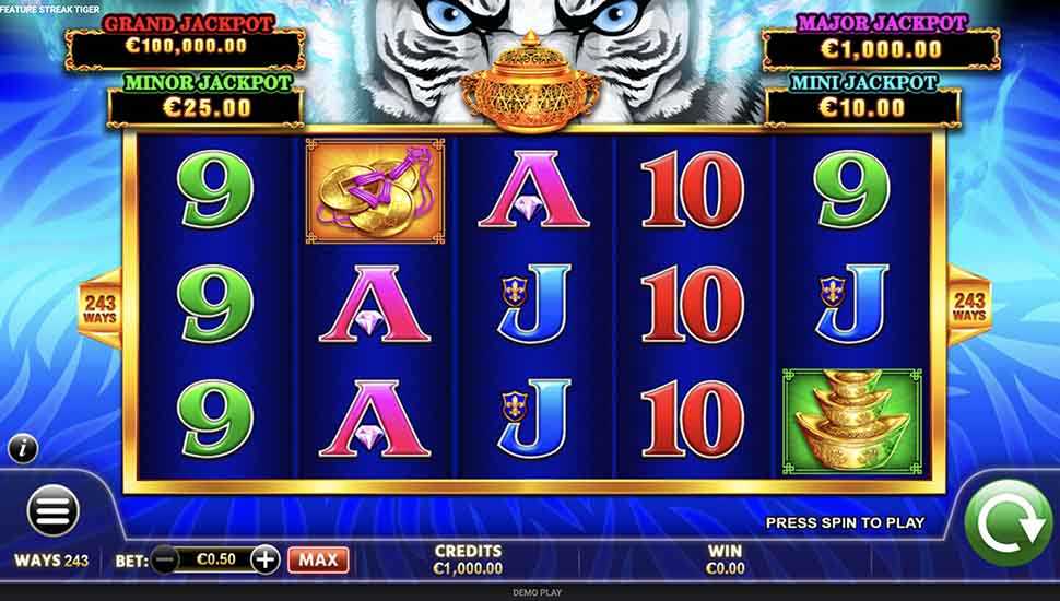 Feature Streak Tiger Slot - Review, Free & Demo Play