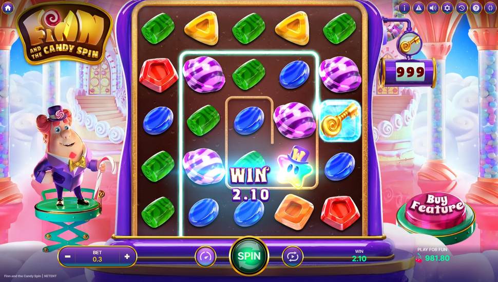 Finn and The Candy Spin slot gameplay