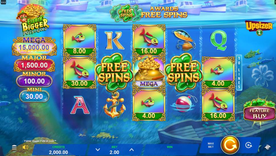Fishin' BIGGER Pots of Gold Slot - Review, Free & Demo Play preview