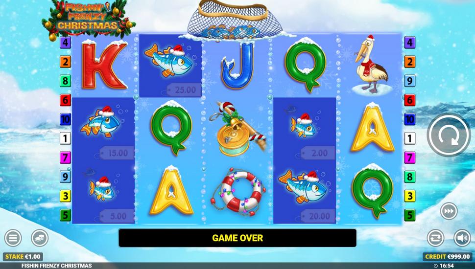 Fishin’ Frenzy Christmas slot gameplay