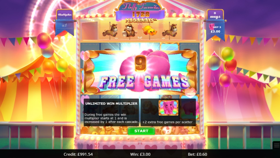 Fluffy Favourites Megaways online slot machine