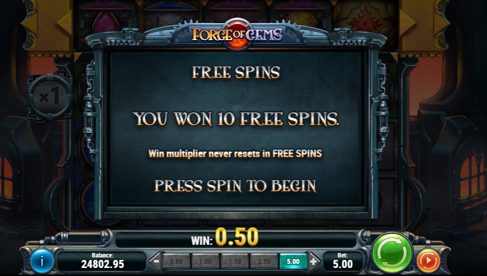 Forge of Gems slot - free spins