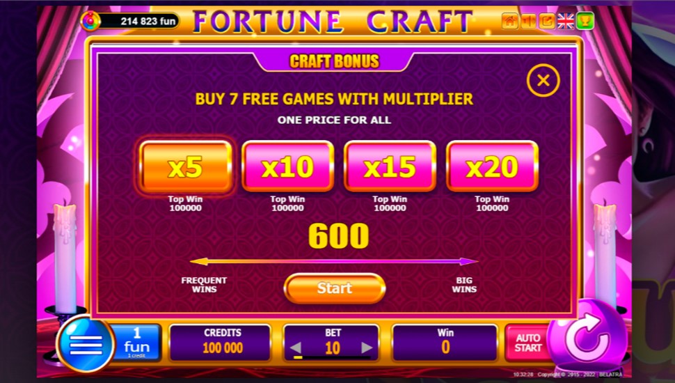Fortune craft Slot - bonus buy