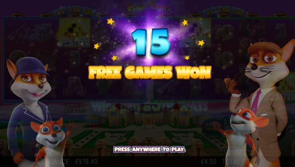Foxin’ Twins free spins