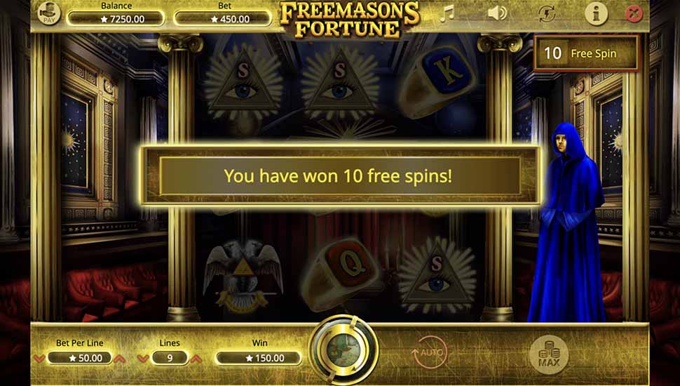 Freemasons Fortunes slot free spins