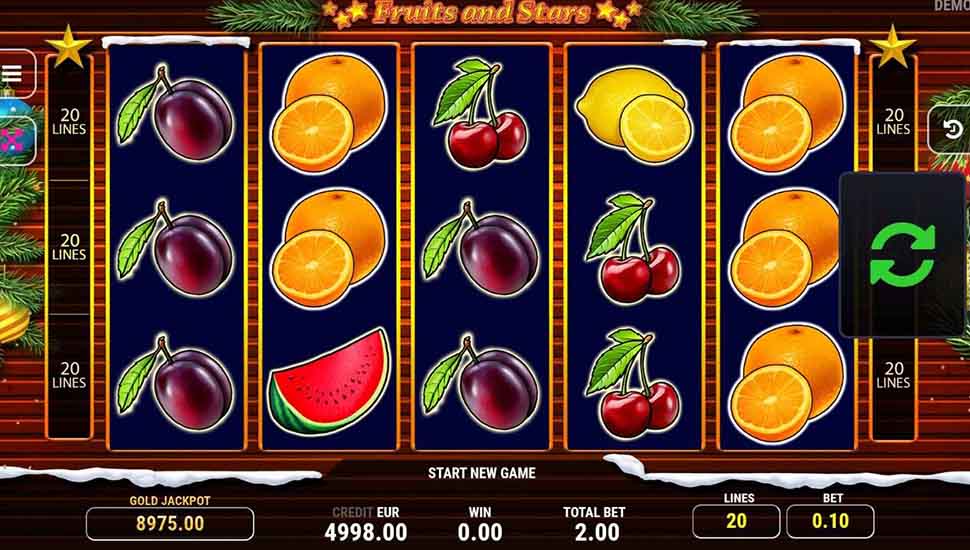 Fruits 'n' Stars Holiday Edition Slot Review & Demo game