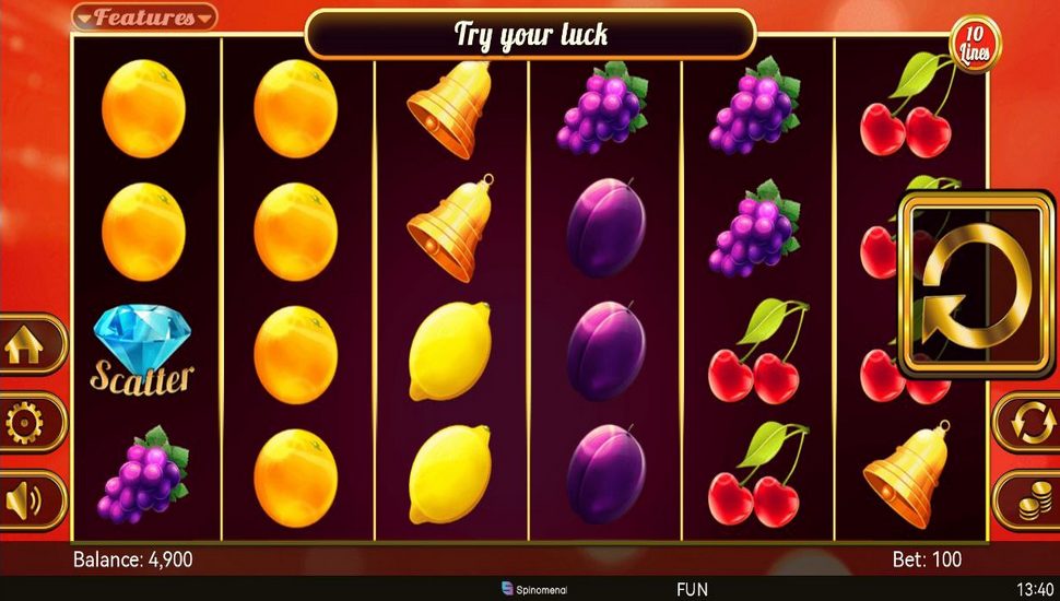 Fruits Collection 10 Lines Slot Mobile