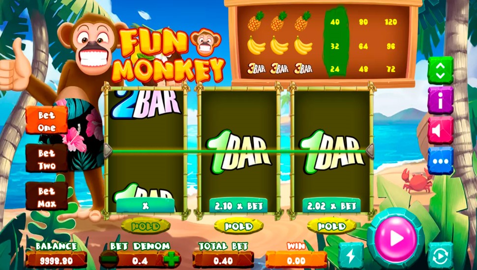 Fun monkey slot - Hold and Win Feature