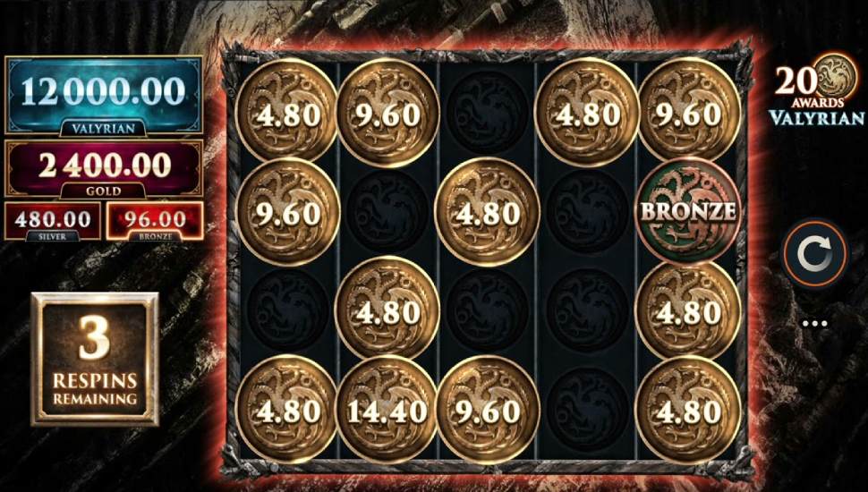 Game of Thrones Power Stacks slot - feature