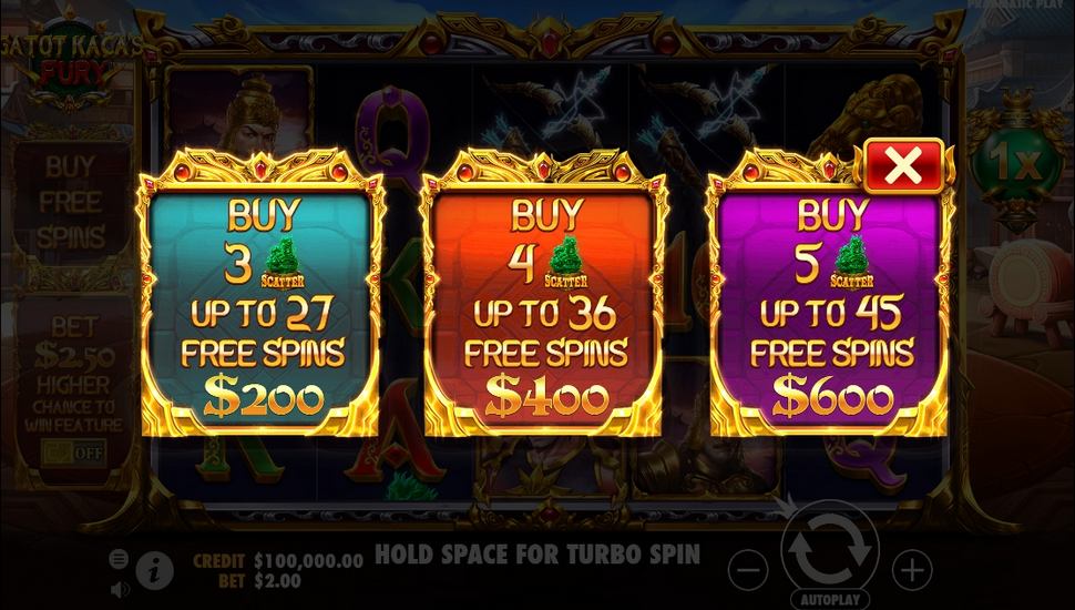 Gatot Kaca's Fury slot buy bonus