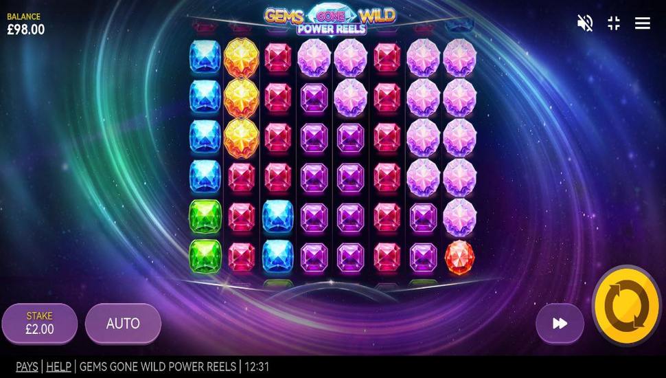 Gems Gone Wild Power Reels Slot Mobile