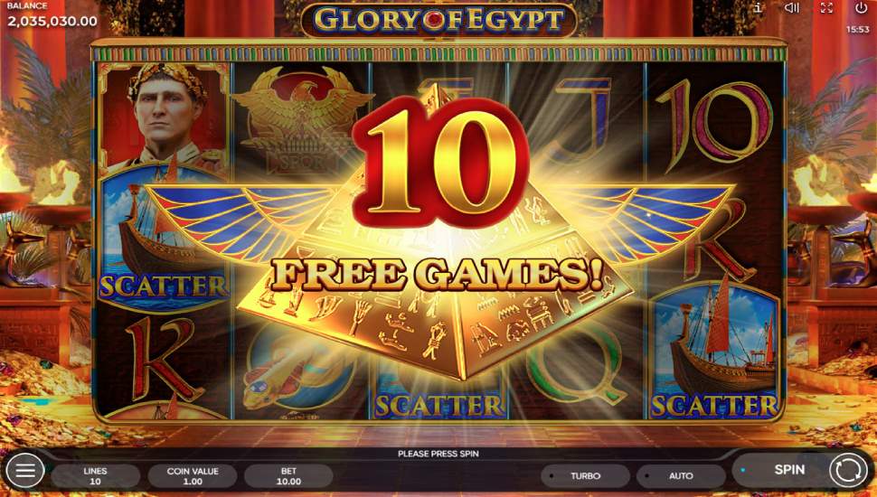 Glory of Egypt slot - free spins