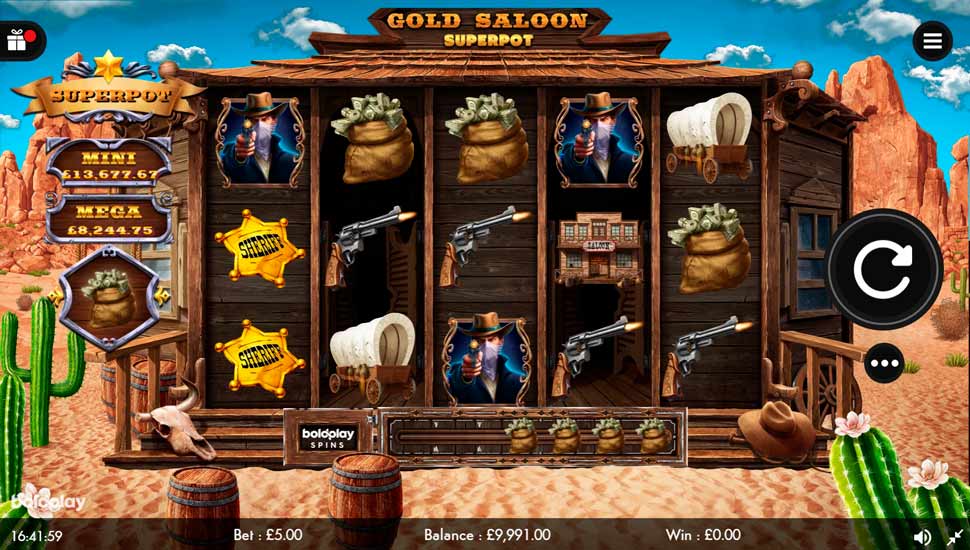 Gold Saloon Superpot Slot - Review, Free & Demo Play