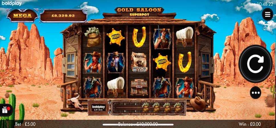 Gold Saloon Superpot slot mobile