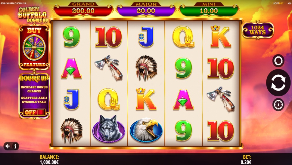 Golden Buffalo Double Up Slot by iSoftBet preview