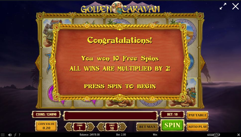 Golden Caravan slot free spins