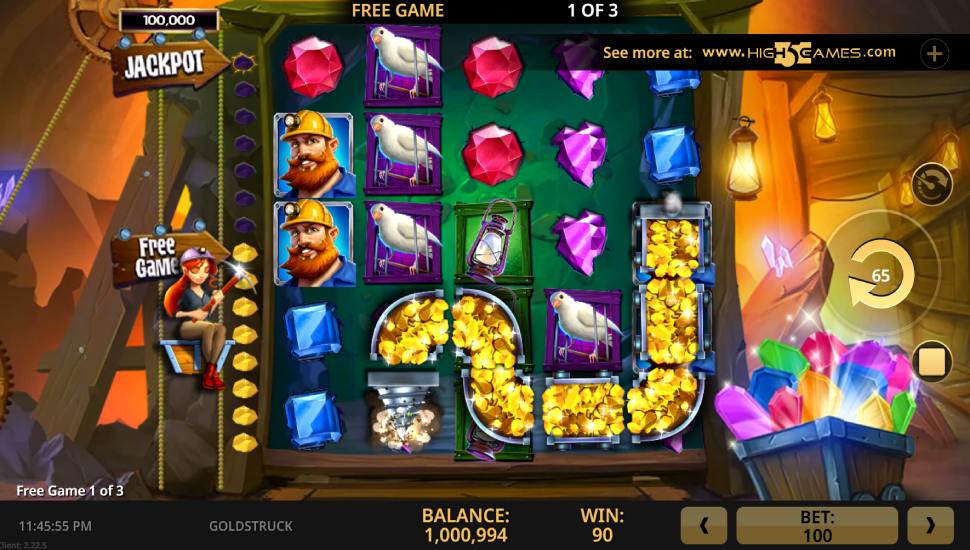 Goldstruck slot - free spins