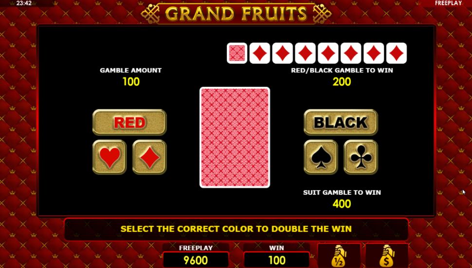 Grand fruits slot - risk game