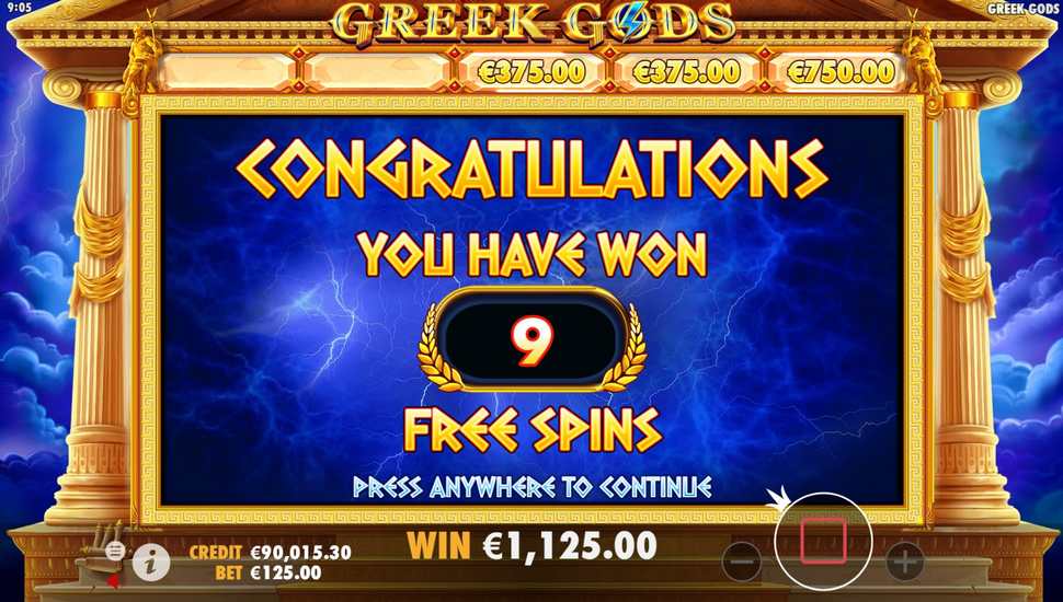 Greek Gods Slot - Free Spins