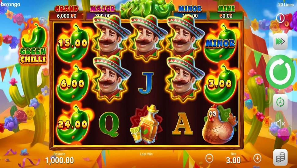 Green Chilli Hold and Win Slot Mobile