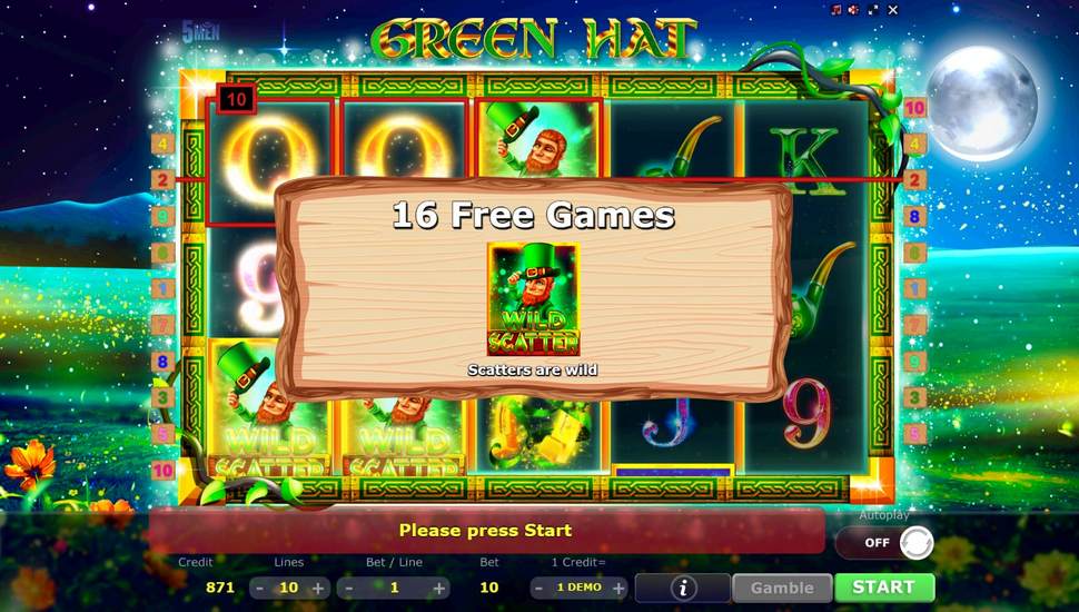 Green Hat Slot - Free Spins