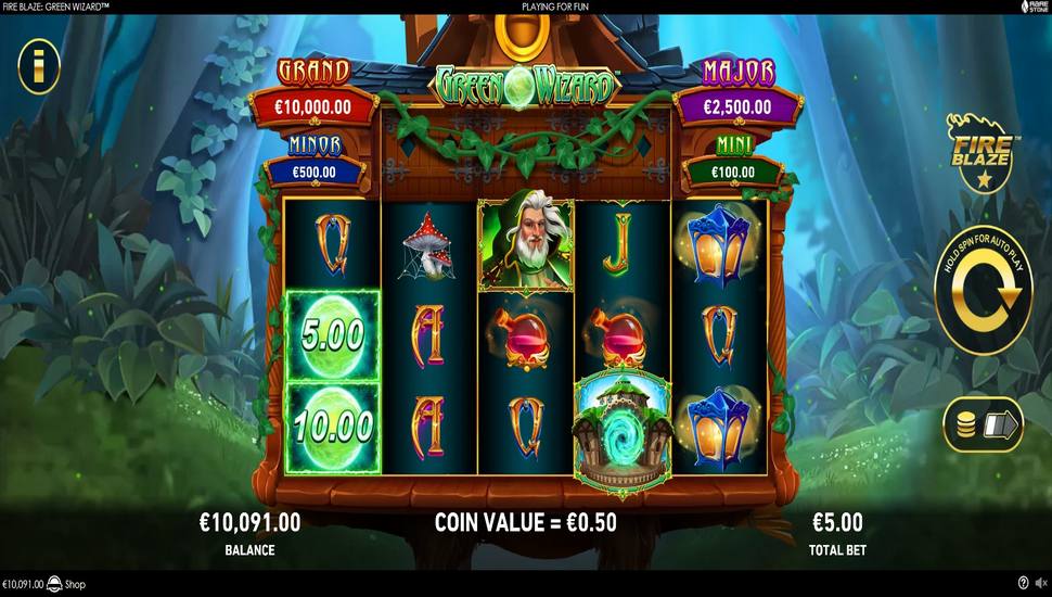 Fire Blaze Classics Green Wizard, play it online at PokerStars Casino