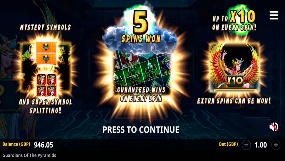 Guardians of the Pyramids slot Free Spins