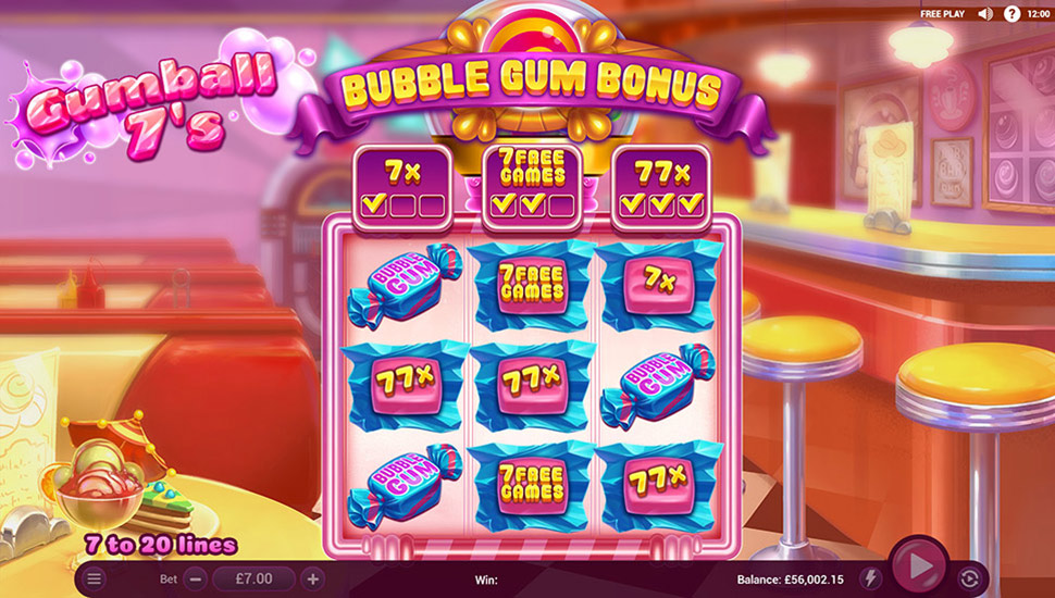 Gumball 7's Slot - Bubble Gum Bonus
